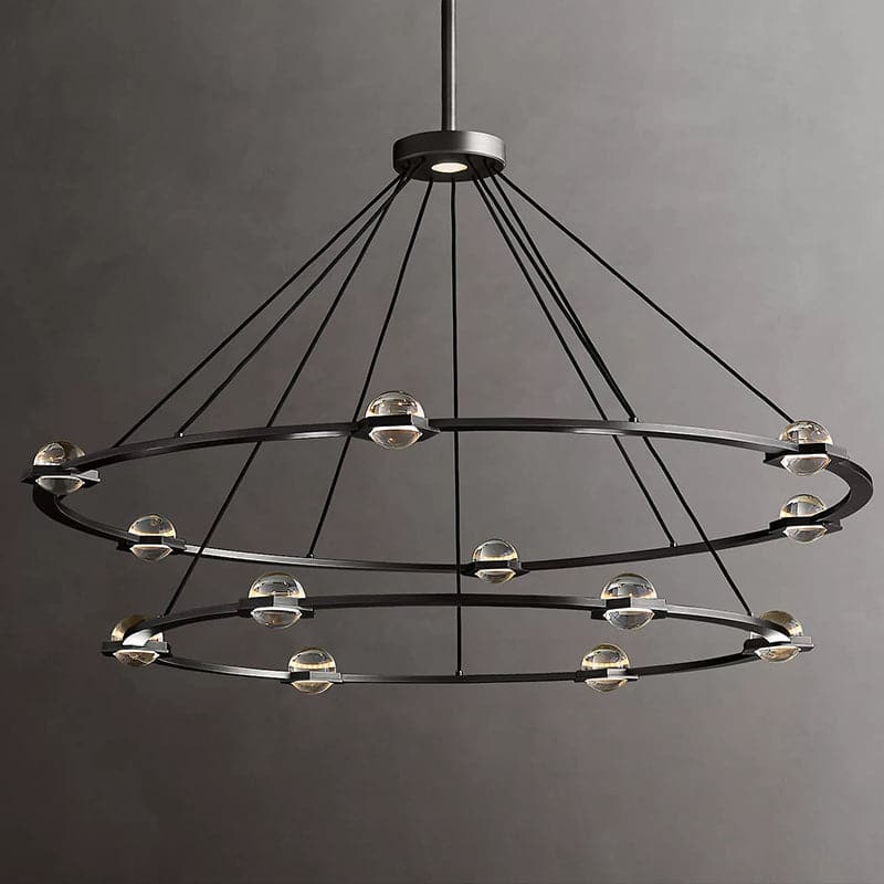 Ecbatant 2-Tier Round Chandelier 60"