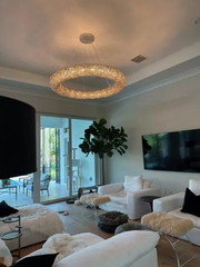 Halo Crystal Round LED Chandelier 41"