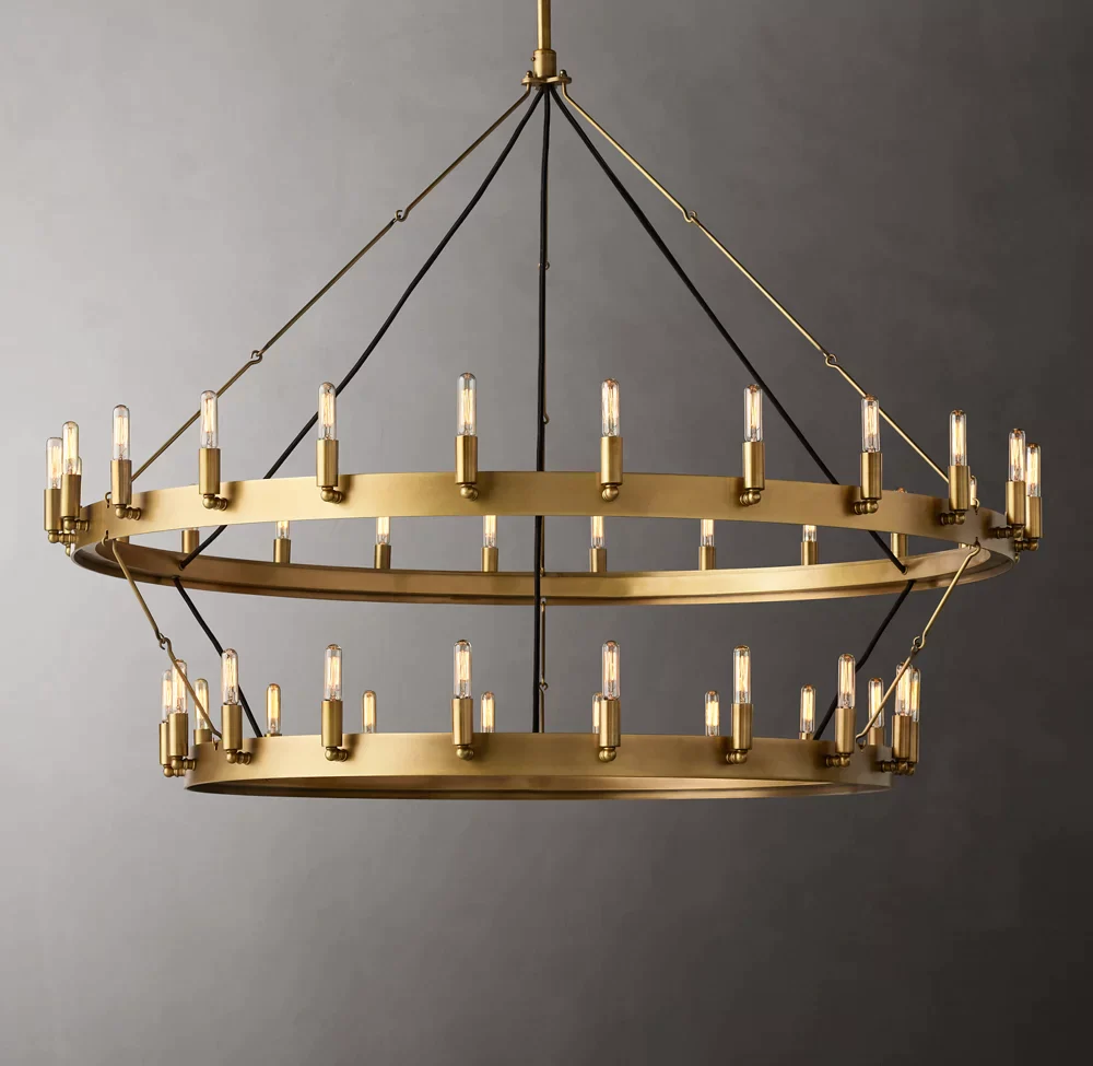 Camino Vintage Candelabra 2-Tier Round Chandelier