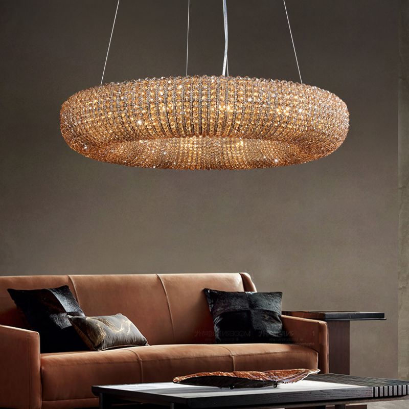 Halo Crystal Round LED Chandelier 32"