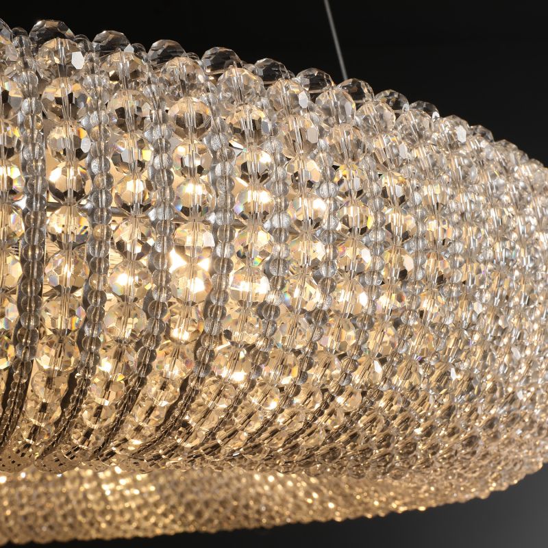 Halo Crystal Round LED Chandelier 41"