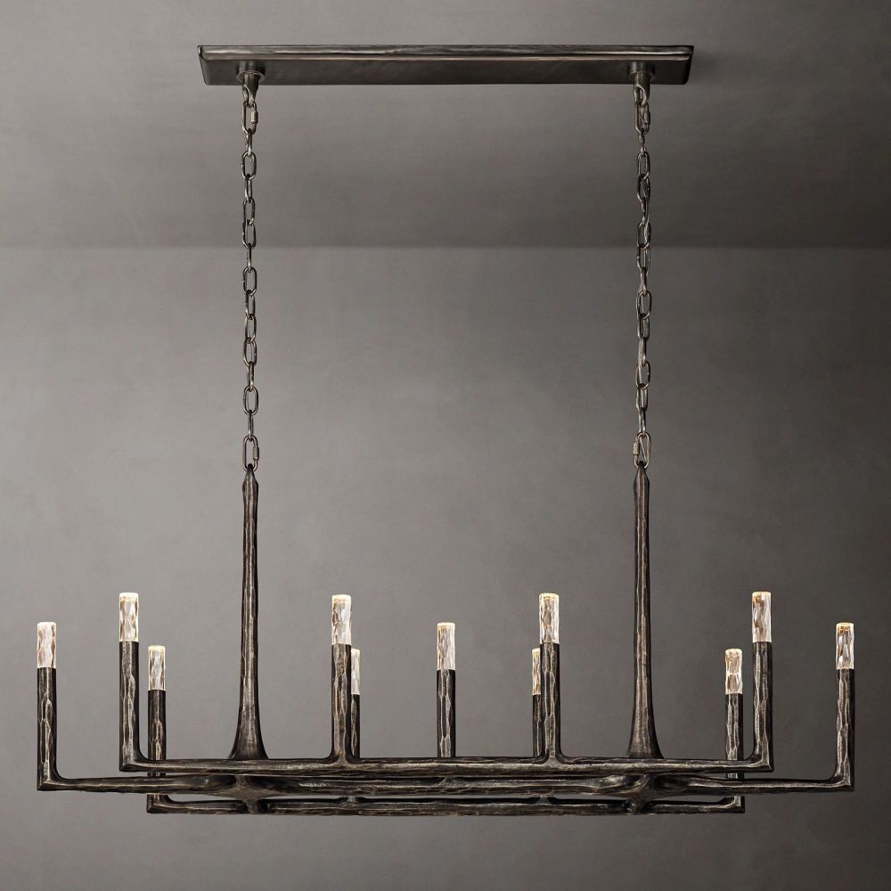 Avar Forged Linear Chandelier 54"D