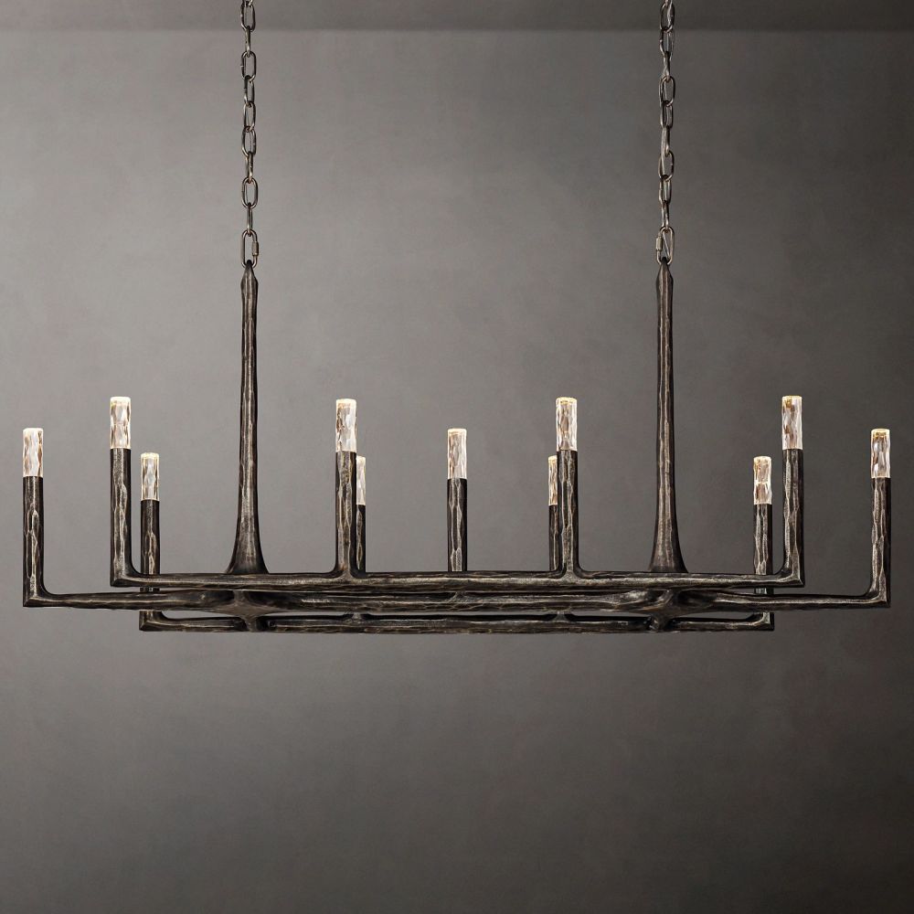 Avar Forged Linear Chandelier 54"D