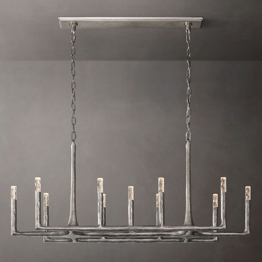 Avar Forged Linear Chandelier 54"D