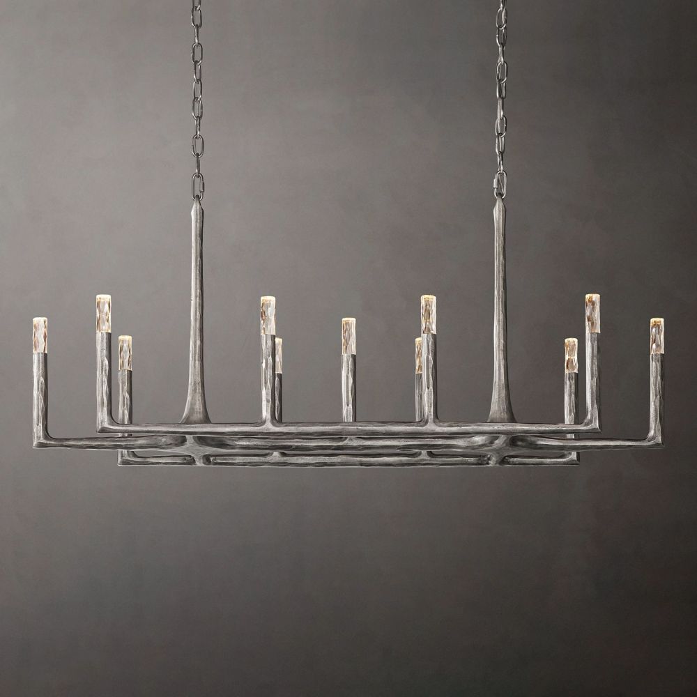 Avar Forged Linear Chandelier 54"D