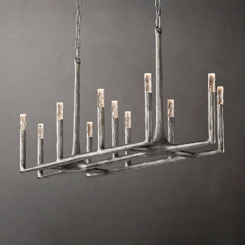 Avar Forged Linear Chandelier 54"D