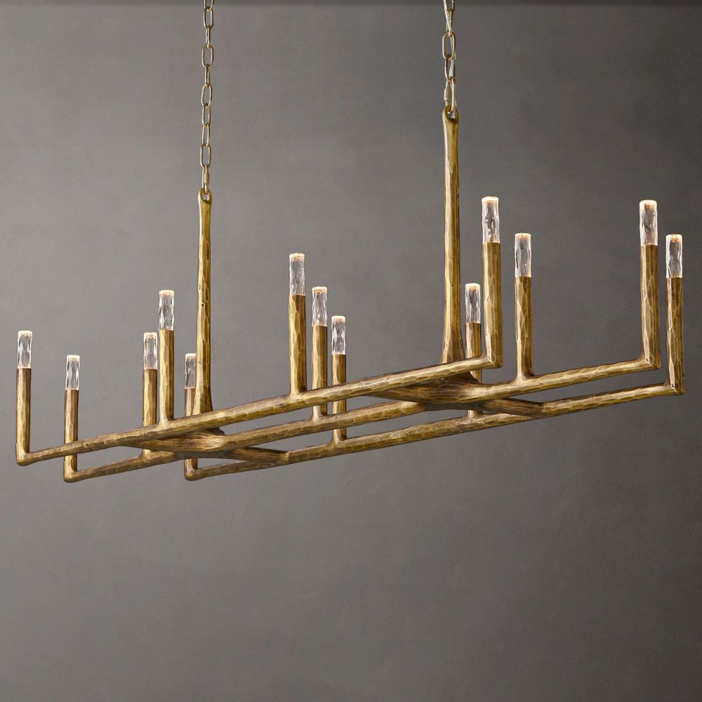 Avar Forged Linear Chandelier 72"D