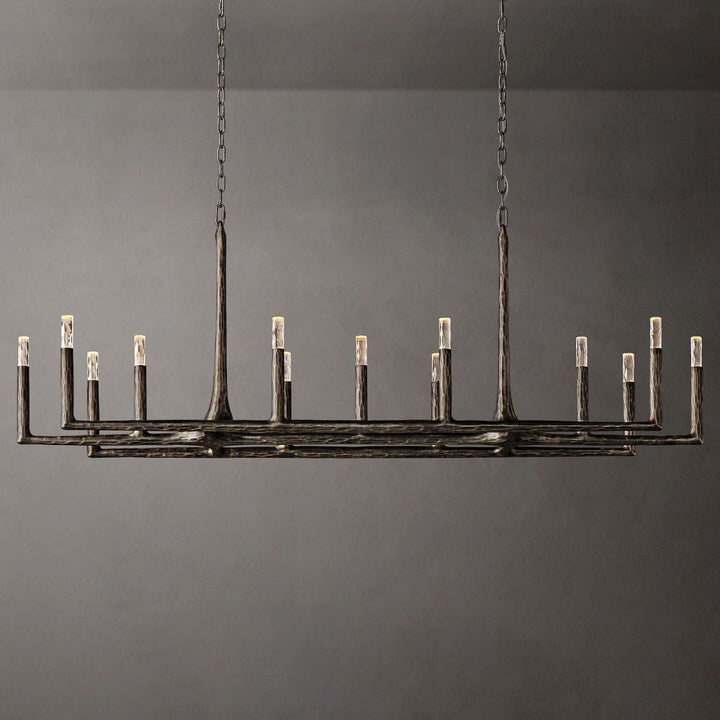 Avar Forged Linear Chandelier 72"D