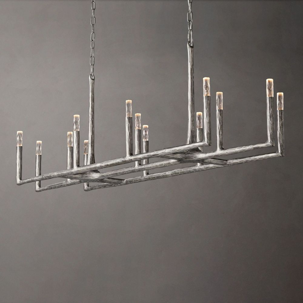 Avar Forged Linear Chandelier 72"D