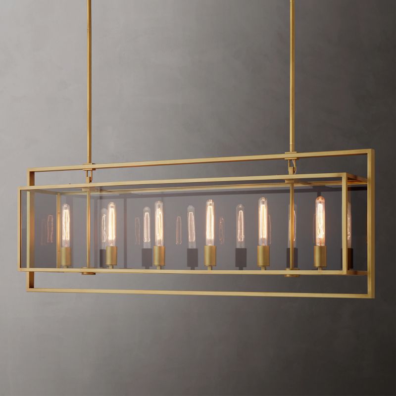 Baker Rectangular Chandelier 54"