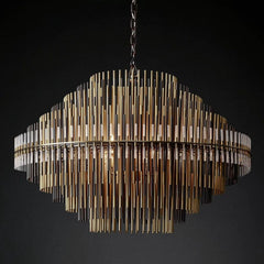 Emily Brass Metal Round Chandelier