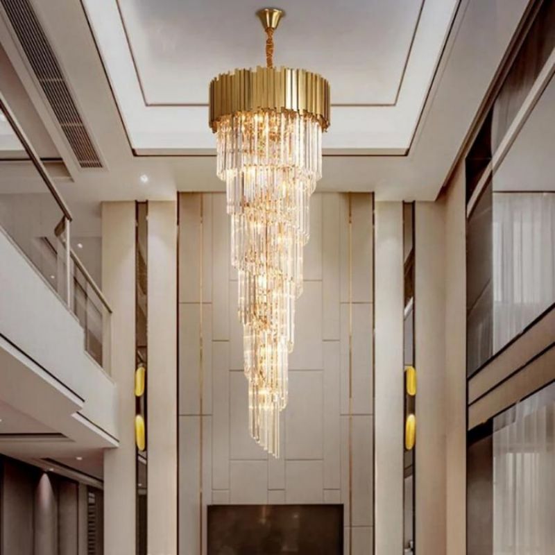 Bourbons Multi Layer Crystal Round Chandelier