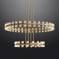 Arcachon Crystal Two-Tier Round Chandelier 60"