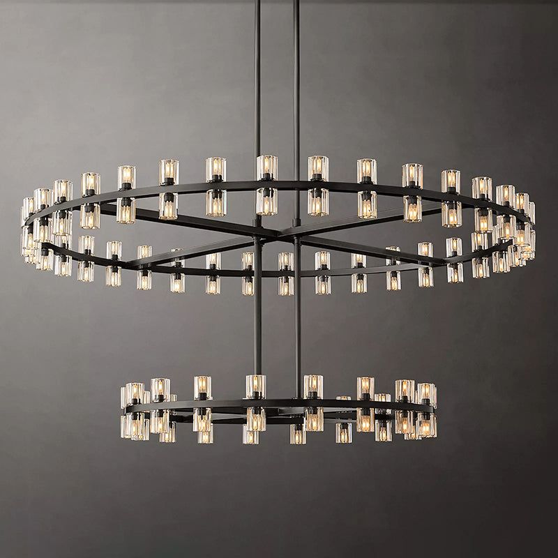 Arcachon Crystal Two-Tier Round Chandelier 60"