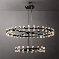 Arcachon Crystal Two-Tier Round Chandelier 60"