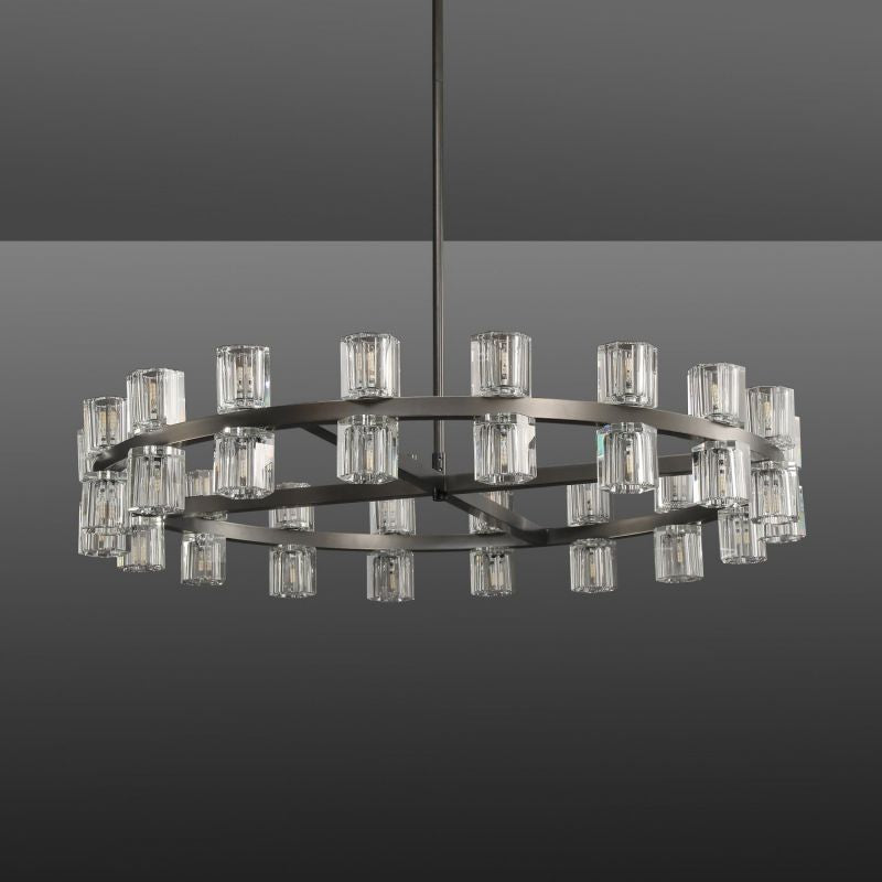 Arcachon Crystal Round Chandelier 36"