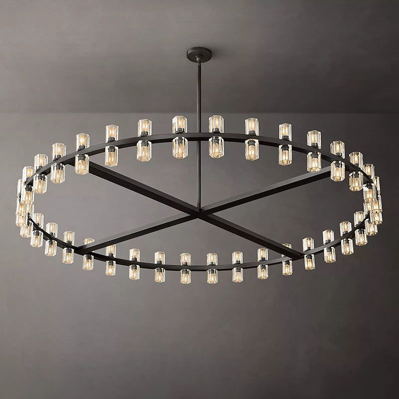 Arcachon Crystal Round Chandelier 60"