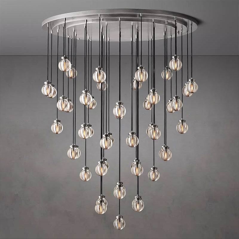 Pearl Round Chandelier 60"