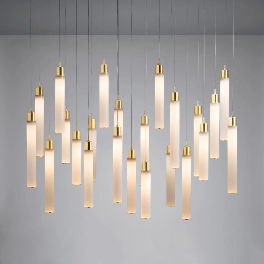 Candle Square Chandelier 18 lights