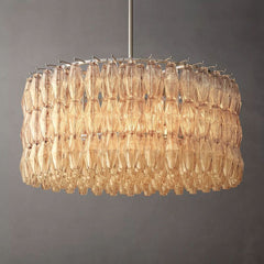 Chara Glass Round Chandelier 37"