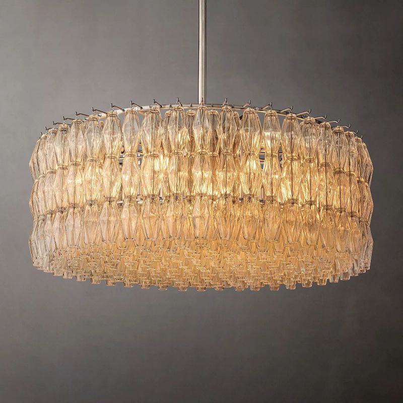 Chara Glass Round Chandelier 47"