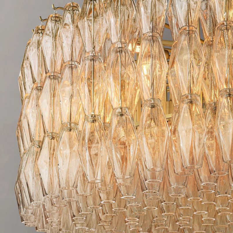 Chara Glass Round Chandelier 47"