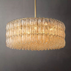 Chara Glass Round Chandelier 47"