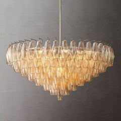 Chara Glass Tiered Round Chandelier 37"