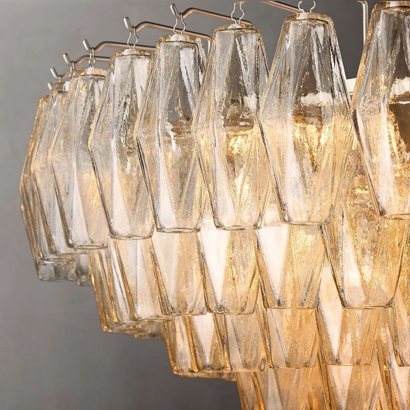 Chara Glass Tiered Round Chandelier 47"