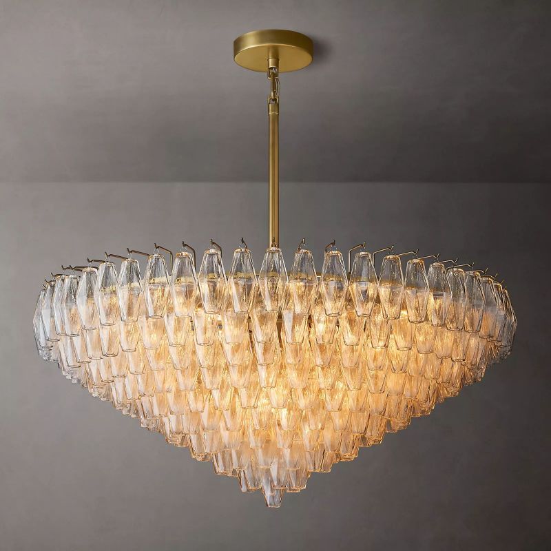 Chara Glass Tiered Round Chandelier 47"