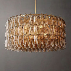 Chara Glass Round Chandelier 37"