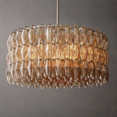 Chara Glass Round Chandelier 37"