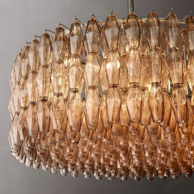 Chara Glass Round Chandelier 47"