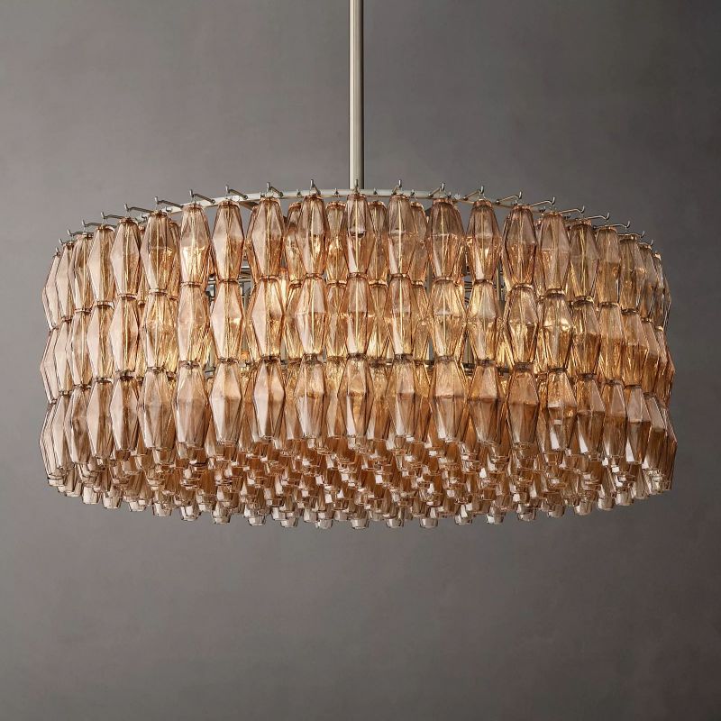 Chara Glass Round Chandelier 47"