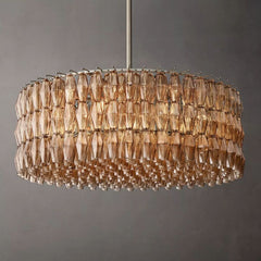 Chara Glass Round Chandelier 47"