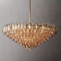 Chara Glass Tiered Round Chandelier 47"