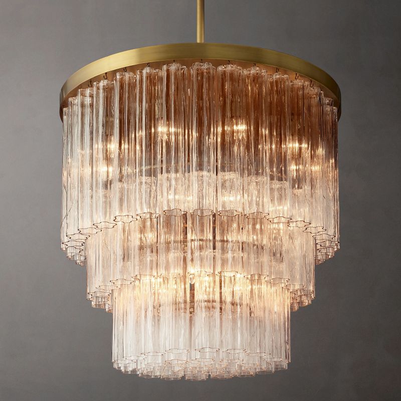 Clele Three Layer Round Chandelier 36"