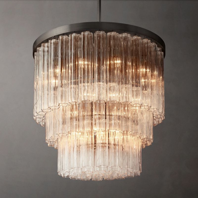 Clele Three Layer Round Chandelier 36"