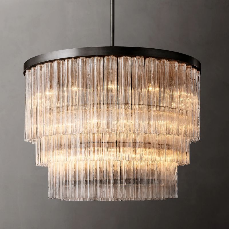 Clele Three Layer Round Chandelier 48"