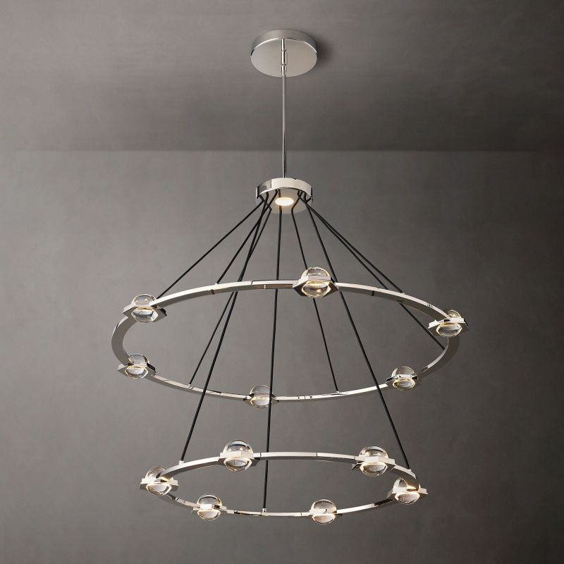 Ecbatant Two-Tier Round Chandelier 48"