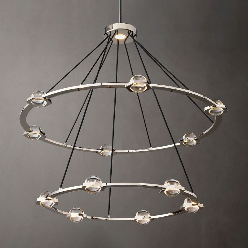 Ecbatant Two-Tier Round Chandelier 48"