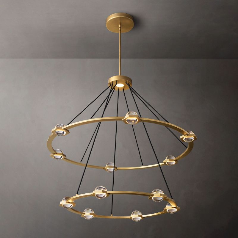 Ecbatant Two-Tier Round Chandelier 48"