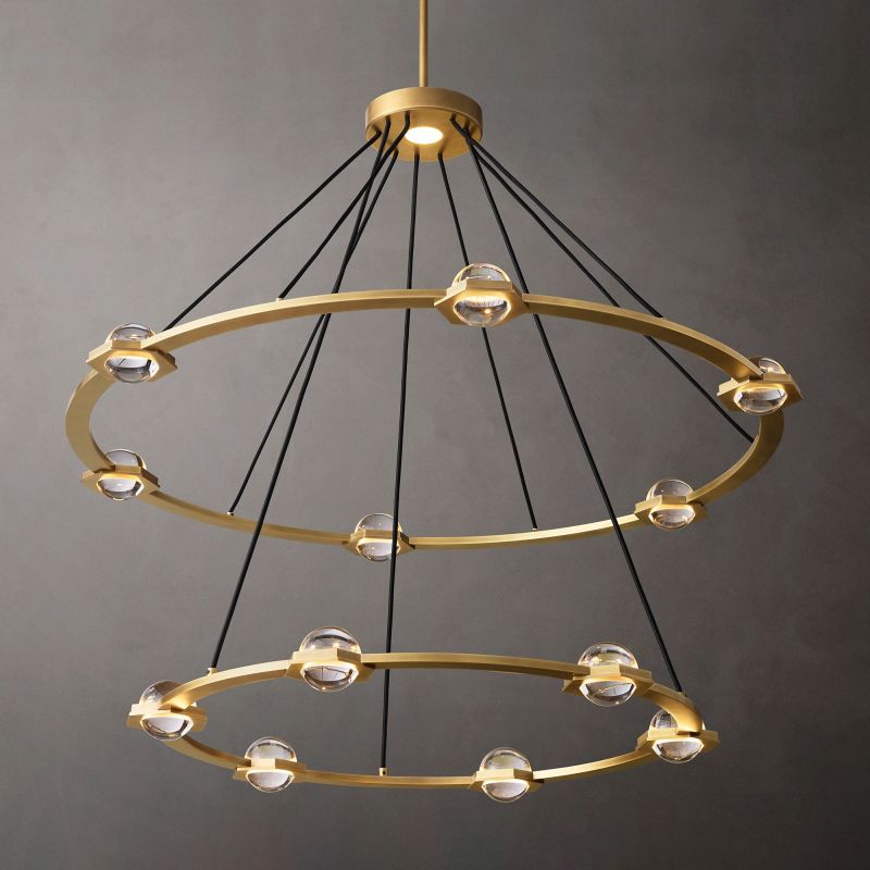 Ecbatant Two-Tier Round Chandelier 48"