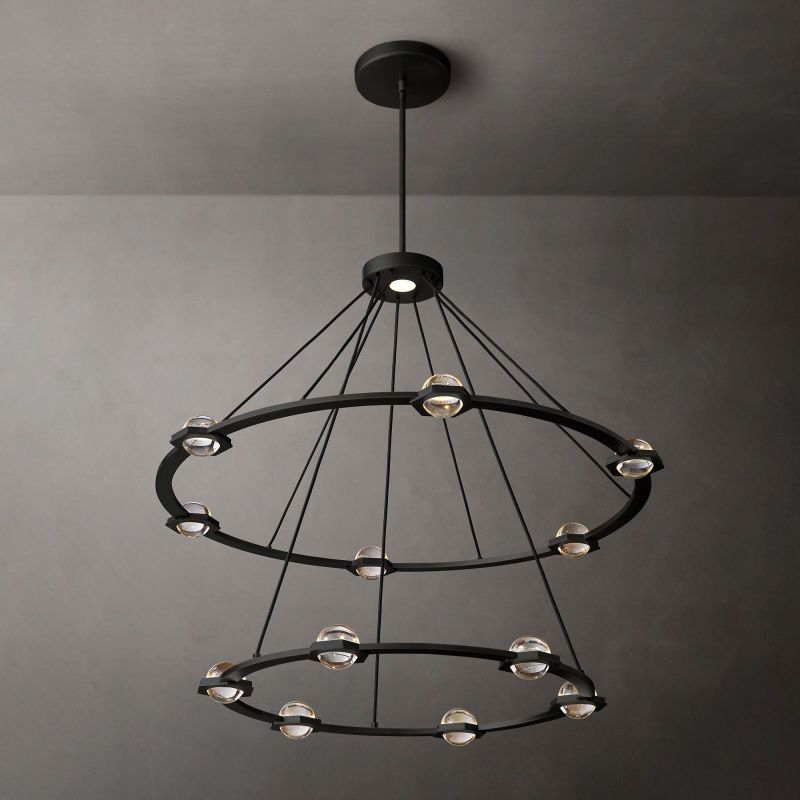 Ecbatant Two-Tier Round Chandelier 48"