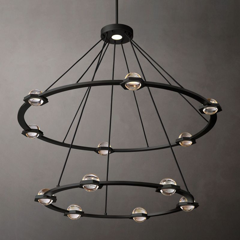 Ecbatant Two-Tier Round Chandelier 48"