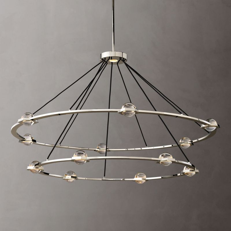 Ecbatant Two-Tier Round Chandelier 60"