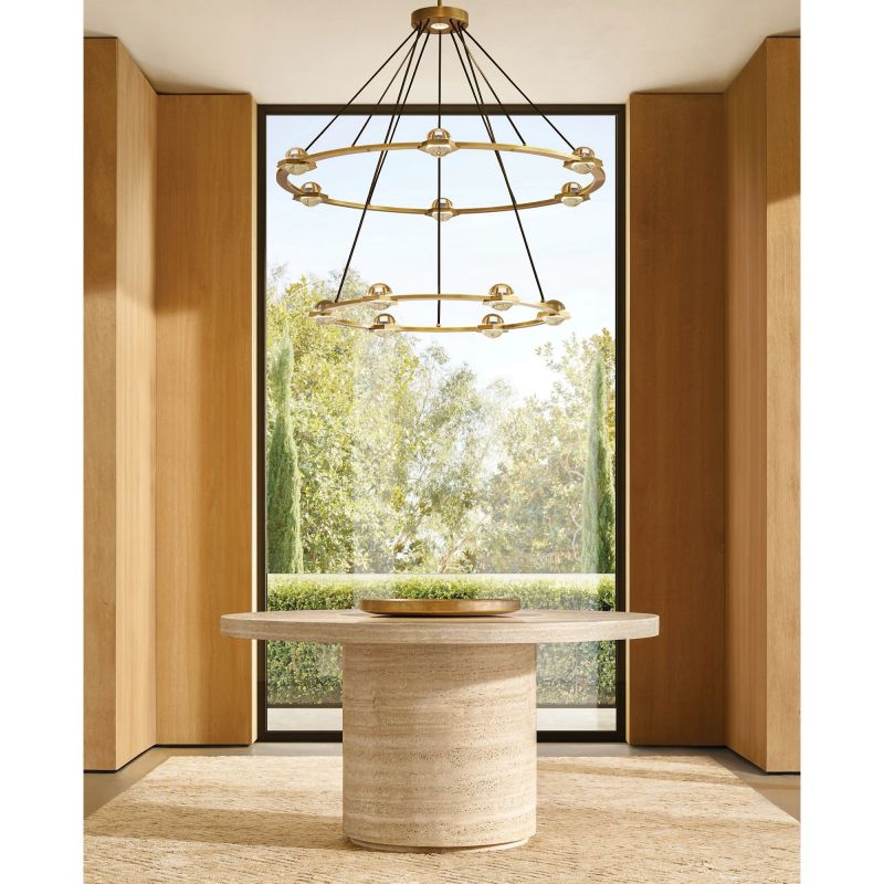 Ecbatant Two-Tier Round Chandelier 60"