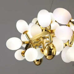 Luxury Escamoles Modern Linear Grape Chandelier