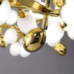 Luxury Escamoles Modern Grape Round Chandelier