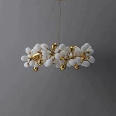 Luxury Escamoles Modern Grape Round Chandelier